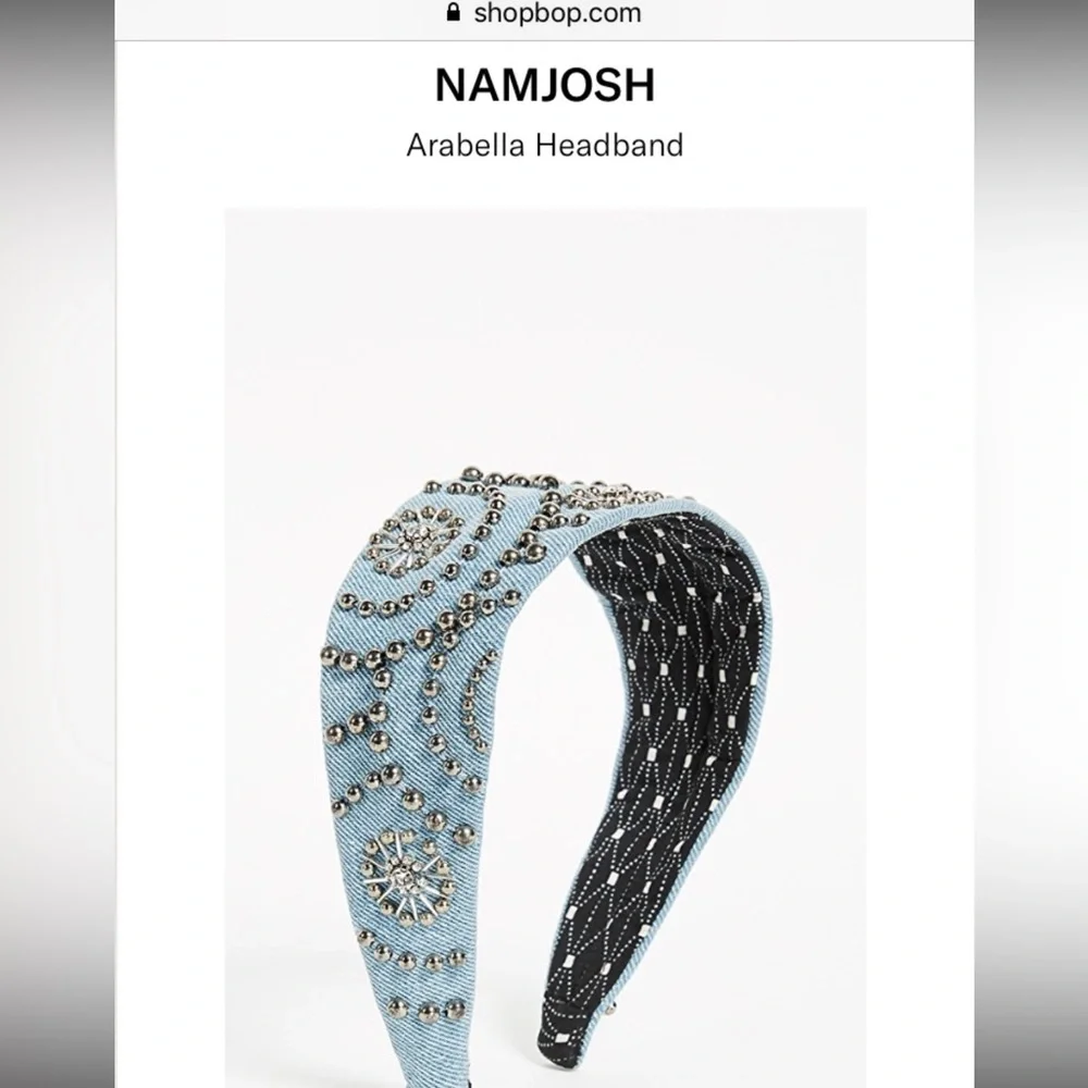 Namjosh denim studded headband